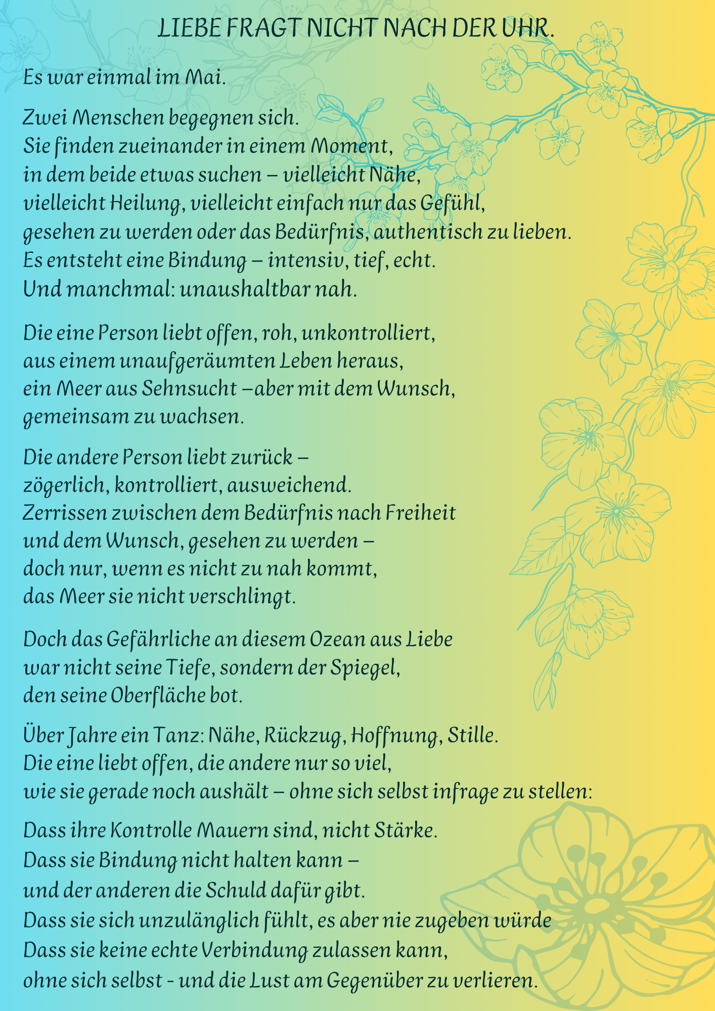 Liebe fragt nicht nach der Uhr – Teil 1